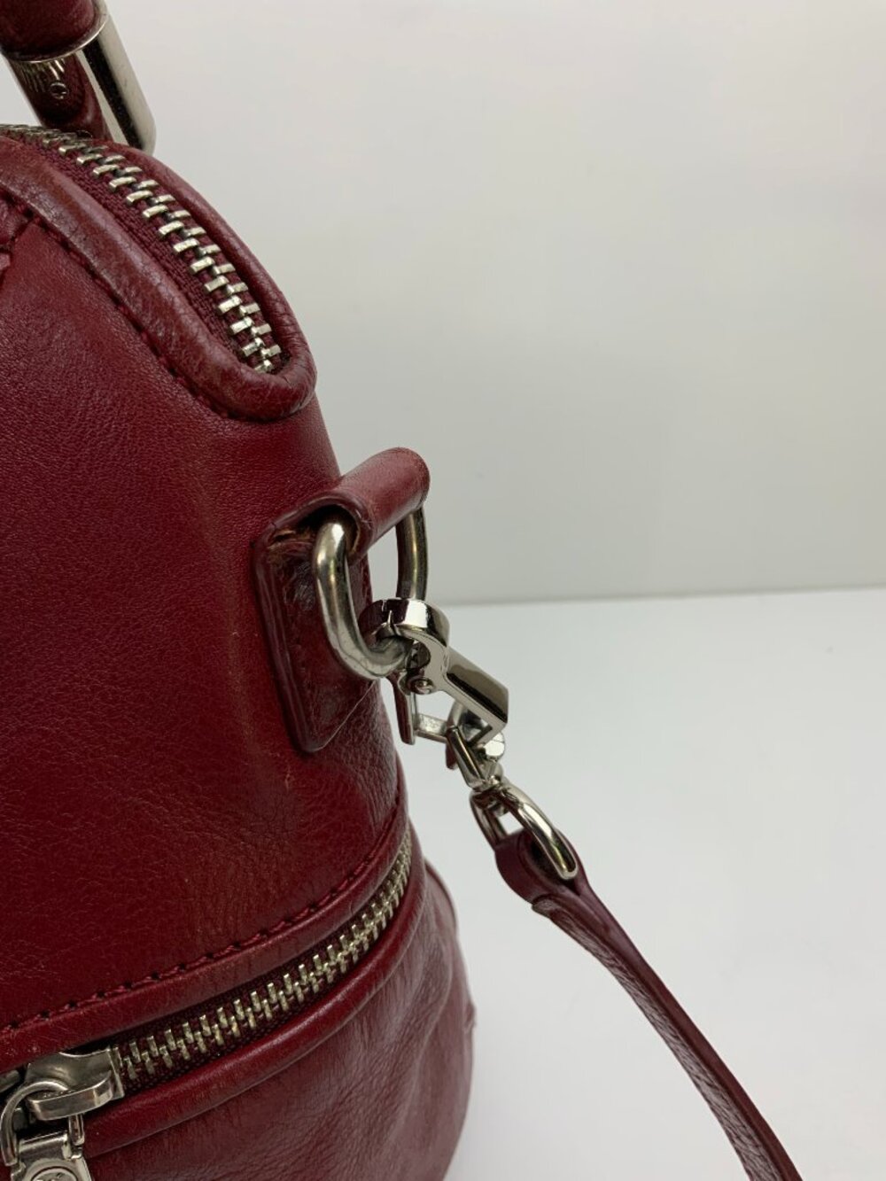 Rebecca Minkoff Burgundy Leather Cupid Satchel Bag Purse Crossbody - Picture 16 of 16